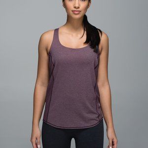 Lululemon Wild Tank Heathered Black Cherry Electric Coral Yoga Workout Top 4